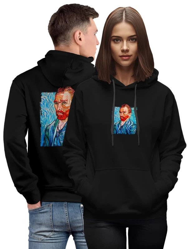 Худи с Ван Гогом Van Gogh — Чёрная, фото 1