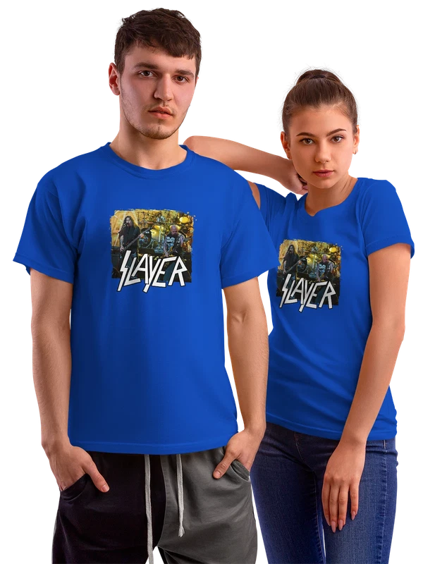 Футболка Группа Slayer Слеер — Синяя, фото 1