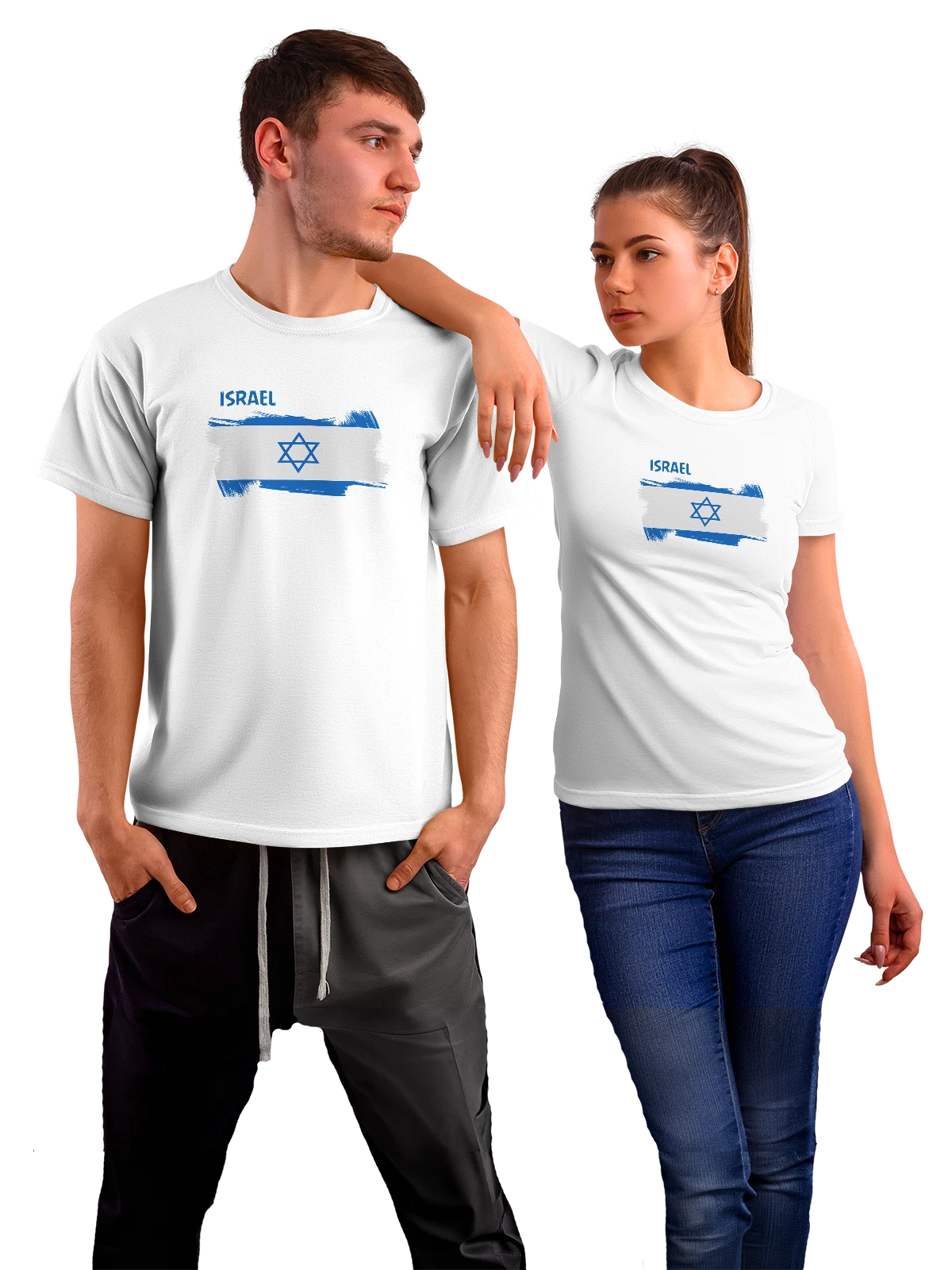 Футболка Флаг Израиля Israel белая с принтом — национальная символика — Белая, фото 1