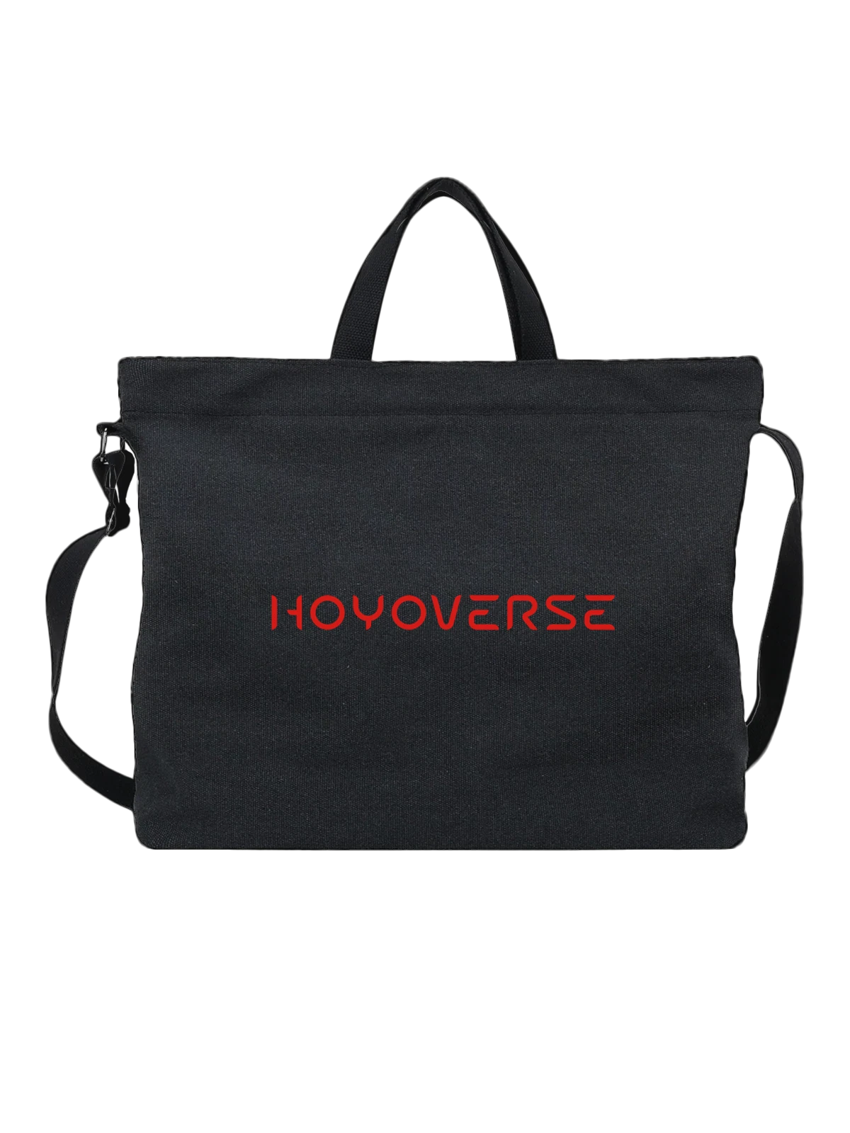 Сумка HoYoverse чёрная с принтом — цифровые вселенные — Чёрная, фото 1