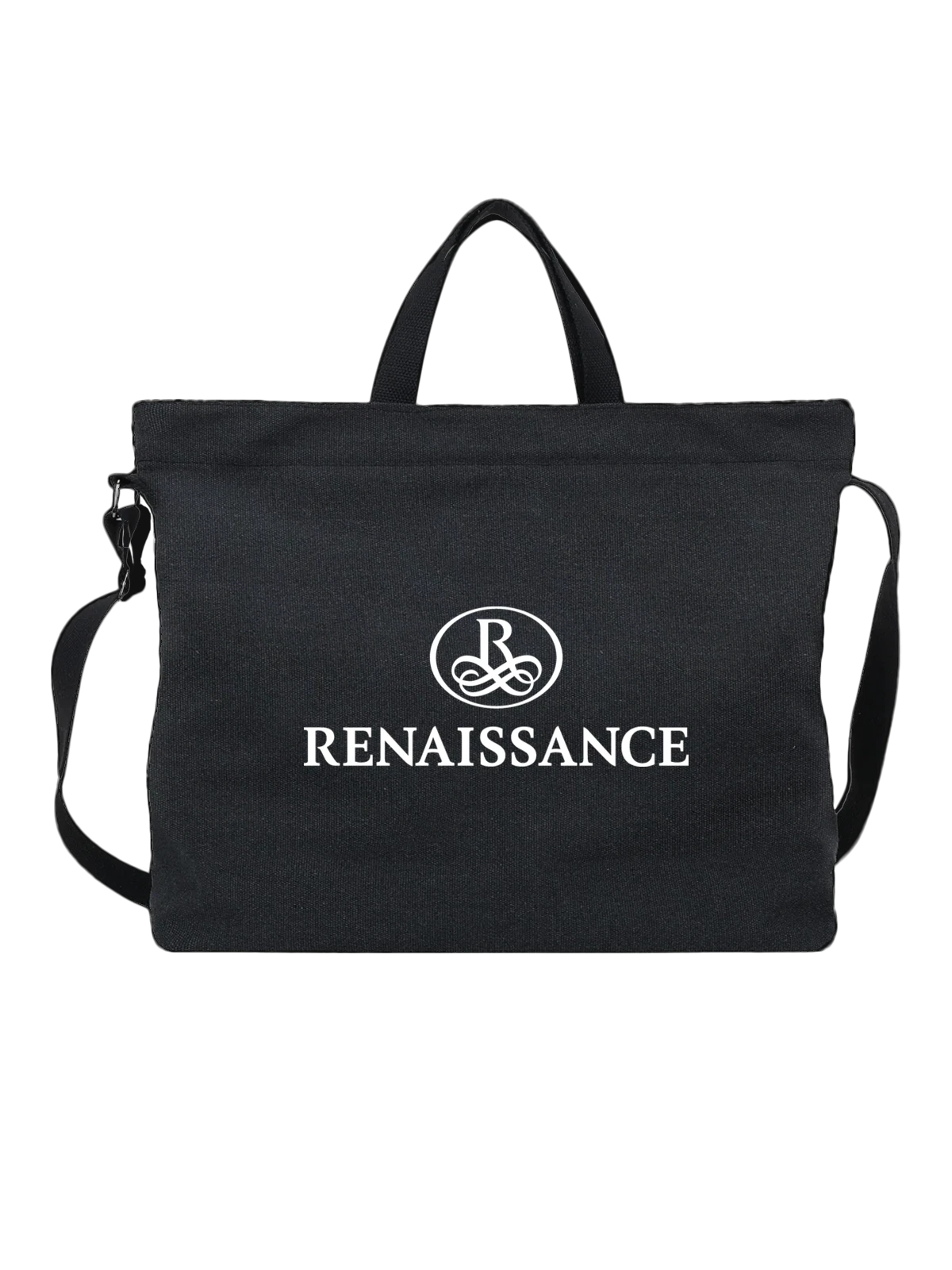 Сумка Renaissance чёрная с принтом — современная айдентика — Чёрная, фото 1