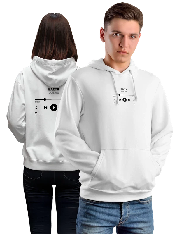 Худи Баста Сансара — Белая, фото 1