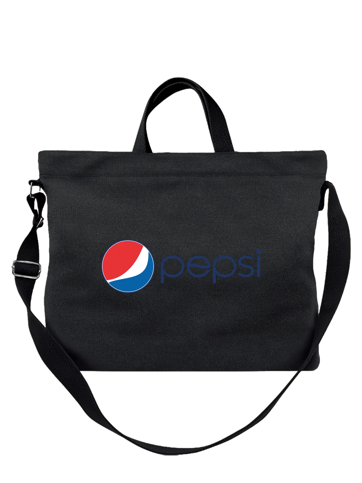 Сумка Pepsi чёрная с принтом — сладкая газировка — Чёрная, фото 1