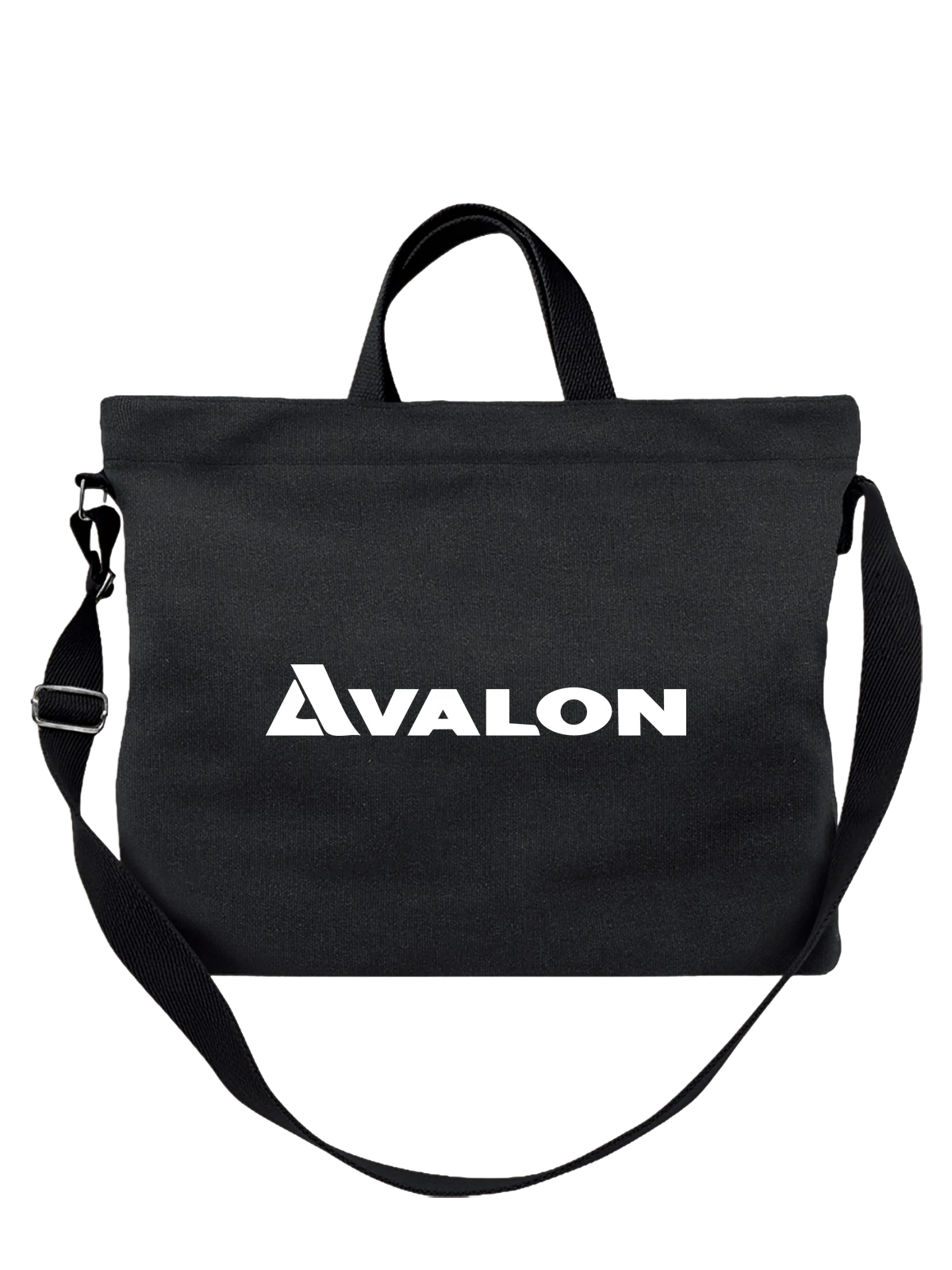Сумка Avalon чёрная с принтом — современная айдентика — Чёрная, фото 1