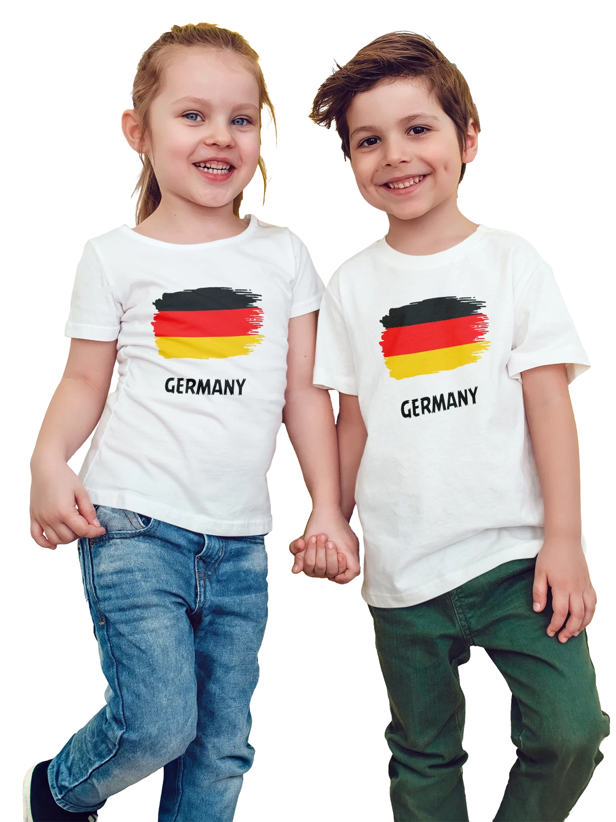 Футболка детская Флаг Германии Germany белая с принтом — патриотический принт — Белая, фото 1