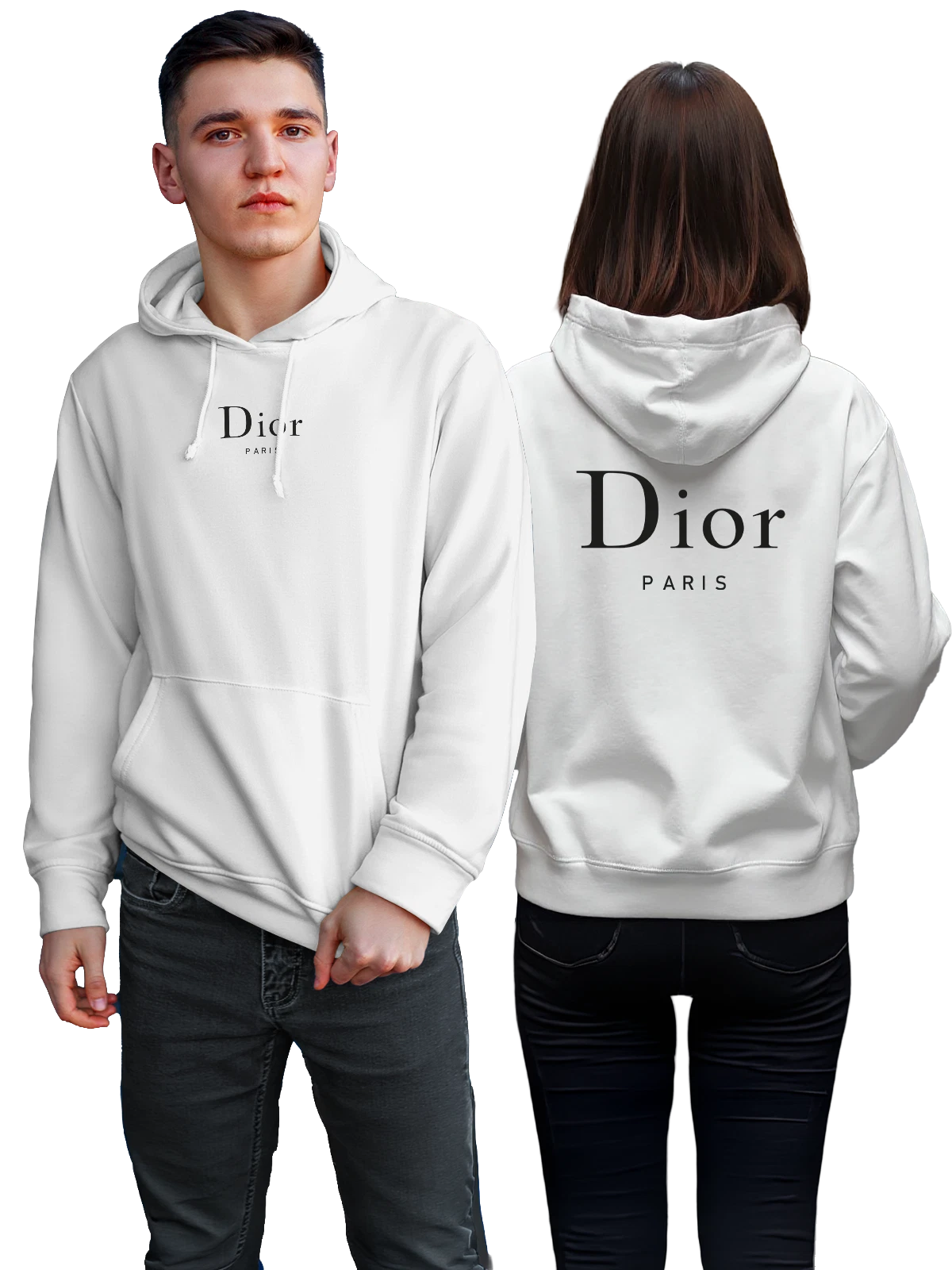 Худи Dior белое с принтом — парфюмерная эстетика — Белая, фото 1