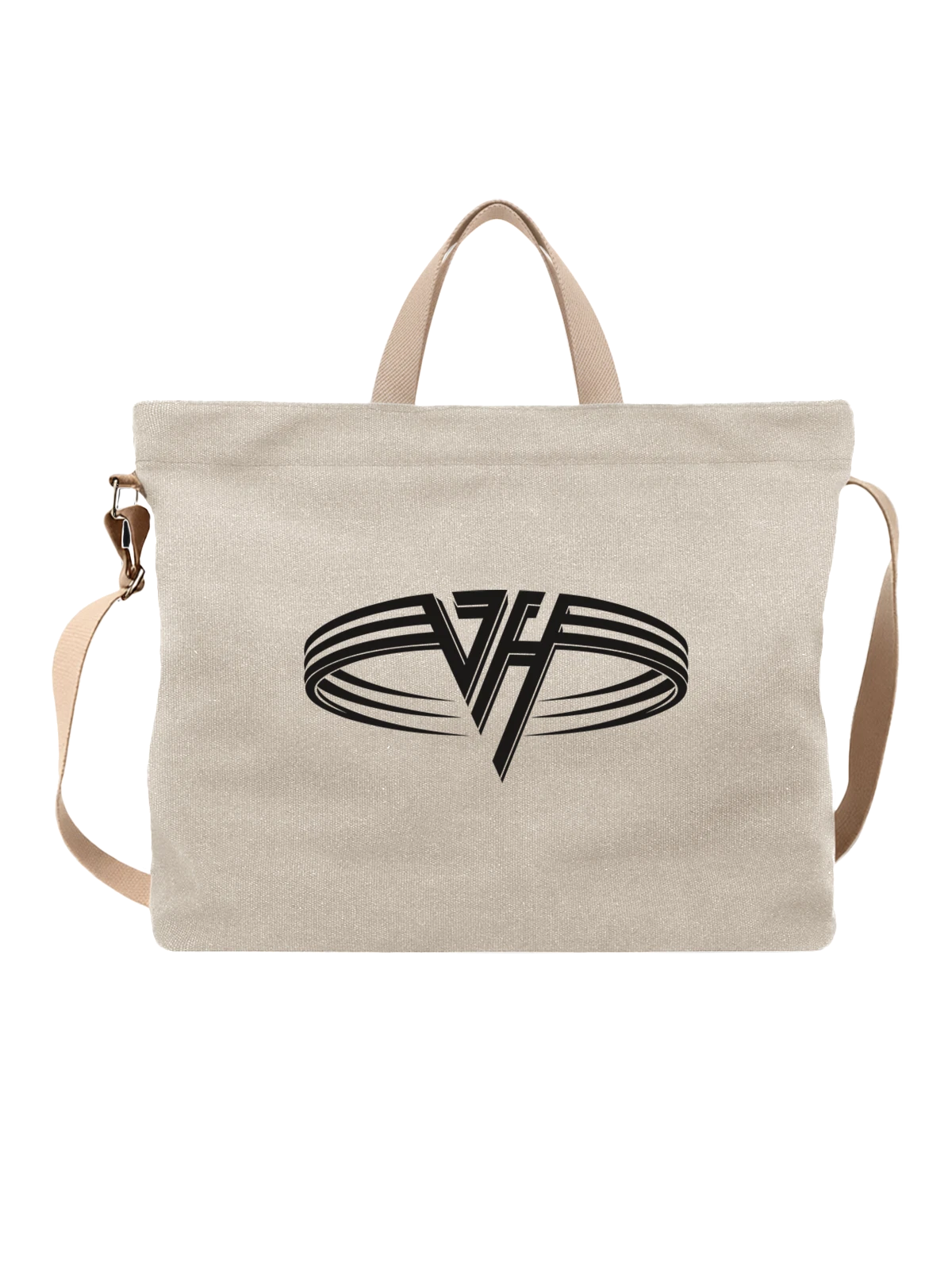 Сумка Van Halen белая с принтом — современная айдентика — Белая, фото 1