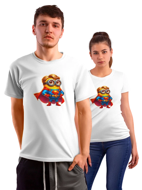 Футболка с Миньоном Minion Суперменом Superman — Белая, фото 1