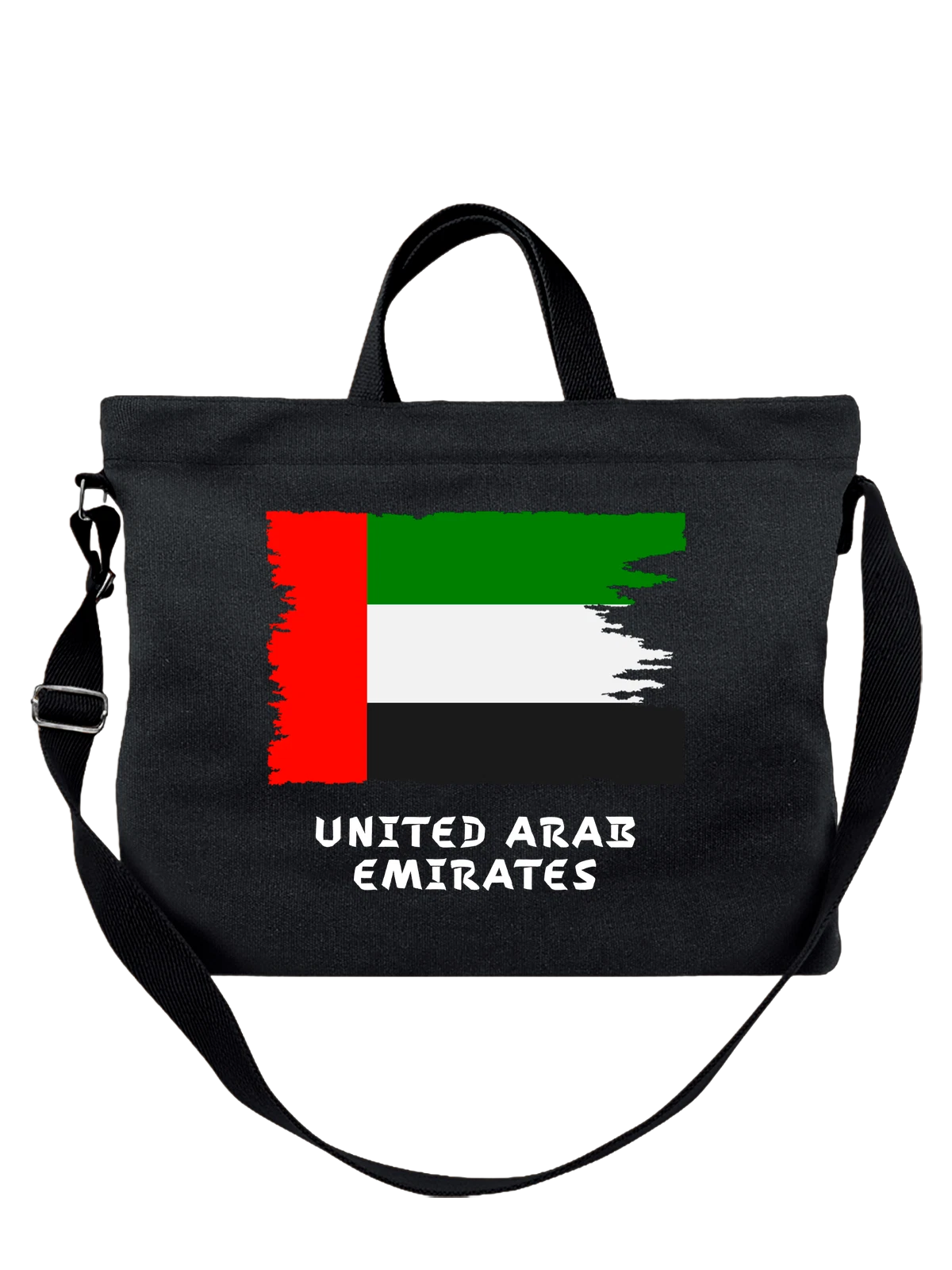 Сумка с флагом ОАЭ UAE чёрная с принтом — национальная символика — Чёрная, фото 1