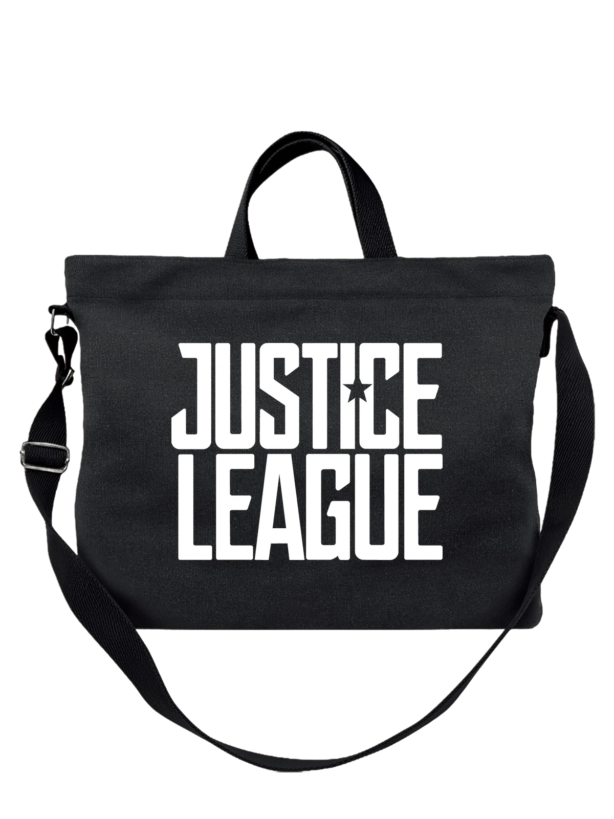 Сумка Justice League чёрная с принтом — развлекательная тематика — Чёрная, фото 1