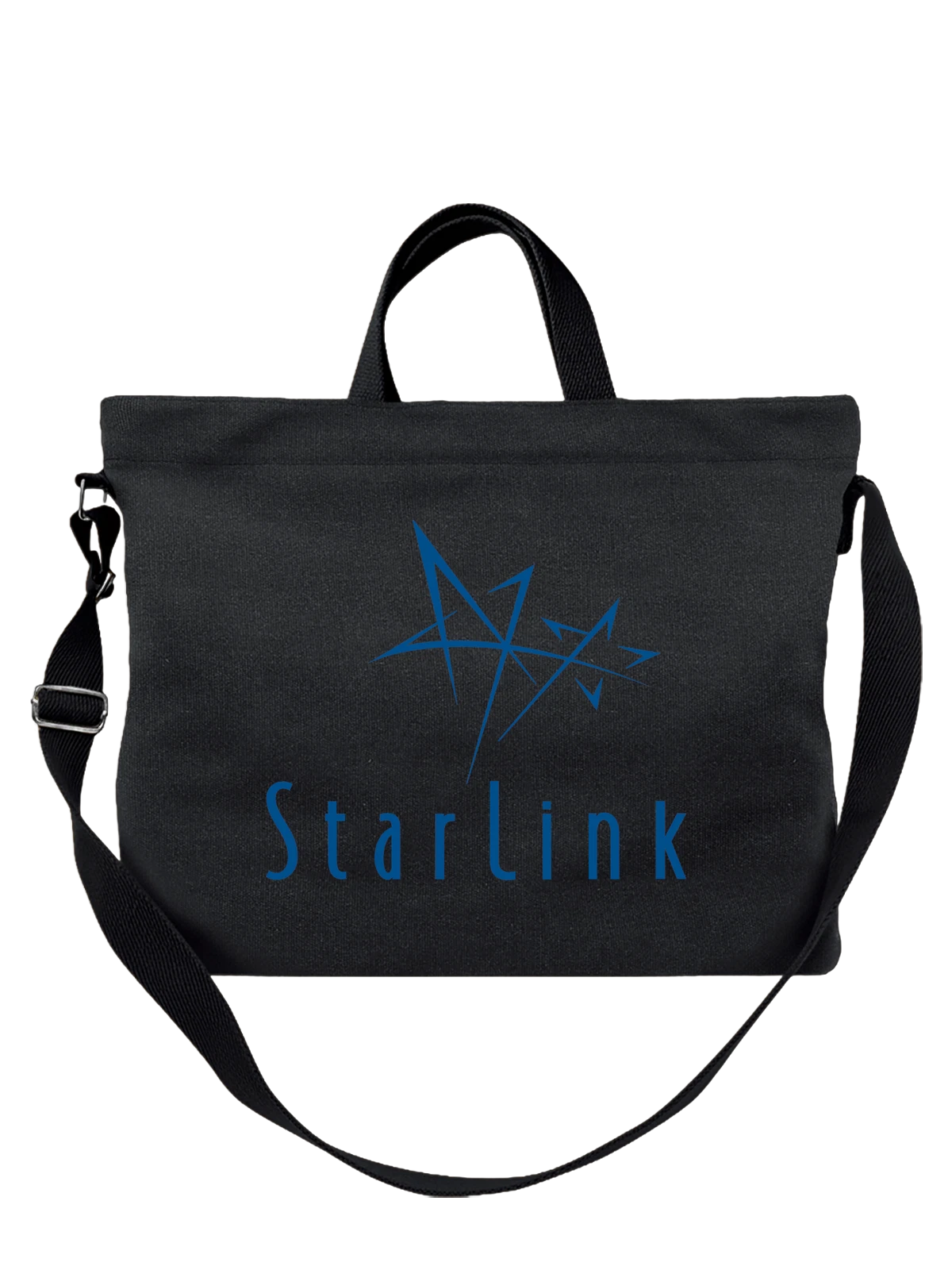 Сумка StarLink чёрная с принтом — интернет с орбиты — Чёрная, фото 1