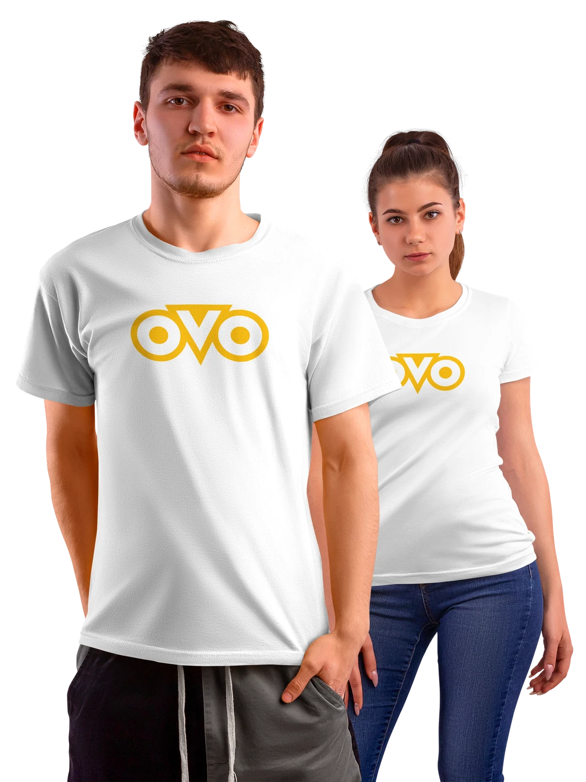 Футболка OVO белая с принтом — лейбл October's Very Own — Белая, фото 1