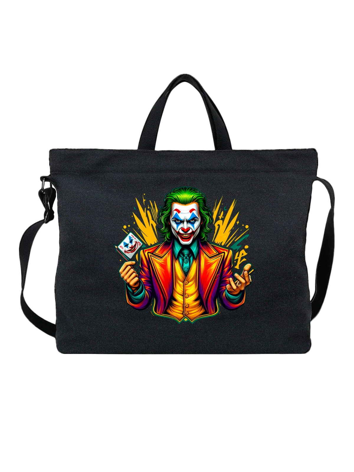 Сумка с Джокером Joker чёрная с принтом — персонаж — Чёрная, фото 1