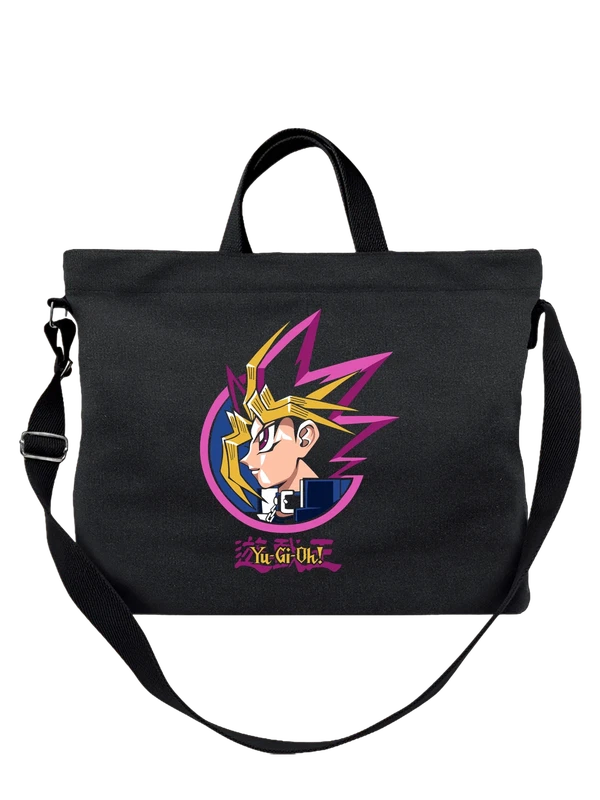 Сумка аниме герой с золотыми волосами и именем Goku — Чёрная, фото 1