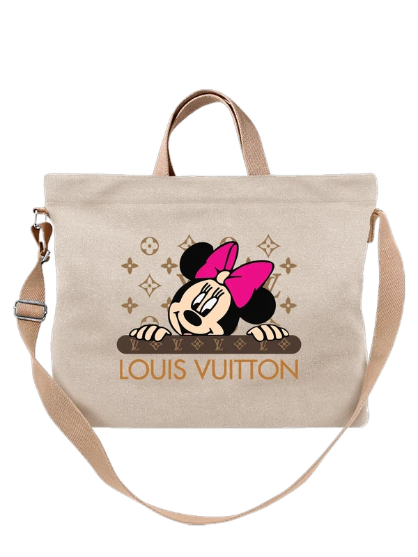 Сумка Louis Vuitton Минни Маус с логотипом LV — Белая, фото 1