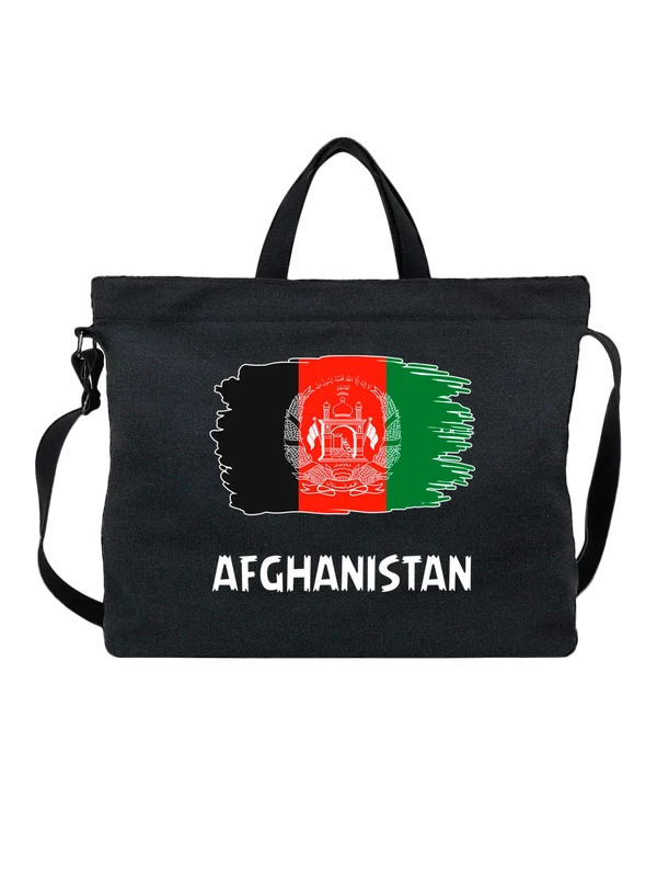 Сумка c флагом Афганистан Afghanistan — Чёрная, фото 1