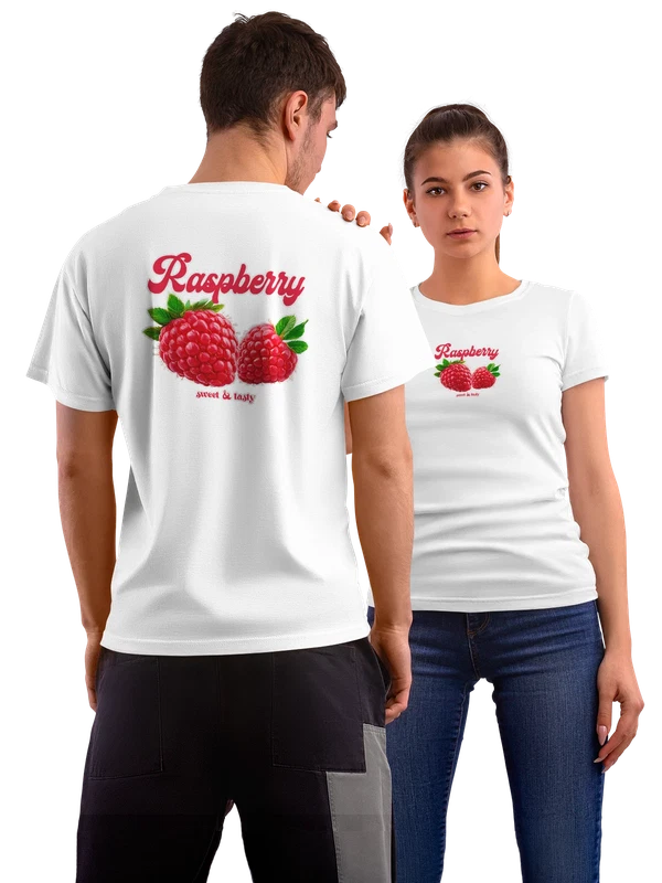 Футболка малина raspberry — Белая, фото 1