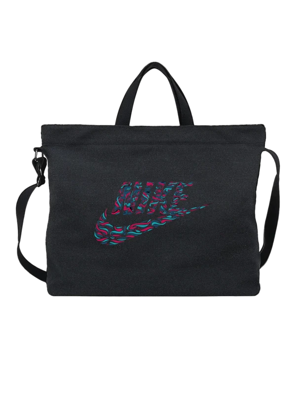 Сумка Nike с логотипом Swoosh в мазках — Чёрная, фото 1