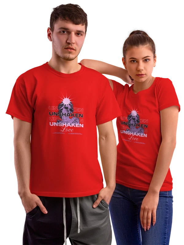 Футболка Уитни Хьюстон Unshaken Love стильный принт — Красная, фото 1