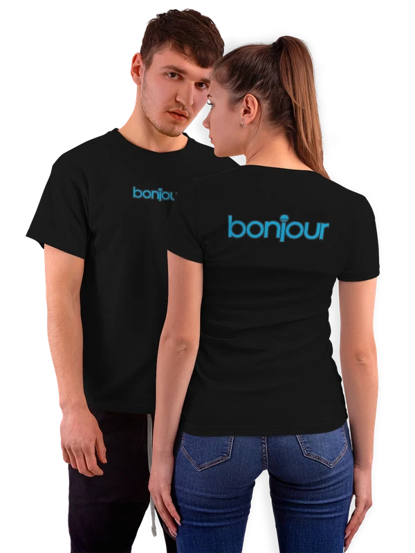 Футболка Bonjour — Чёрная, фото 1