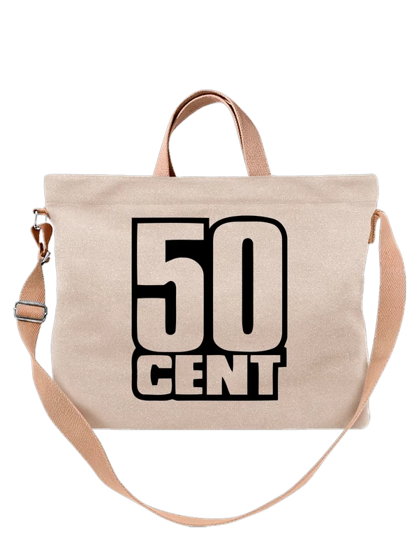 Сумка 50 Cent логотип — Белая, фото 1