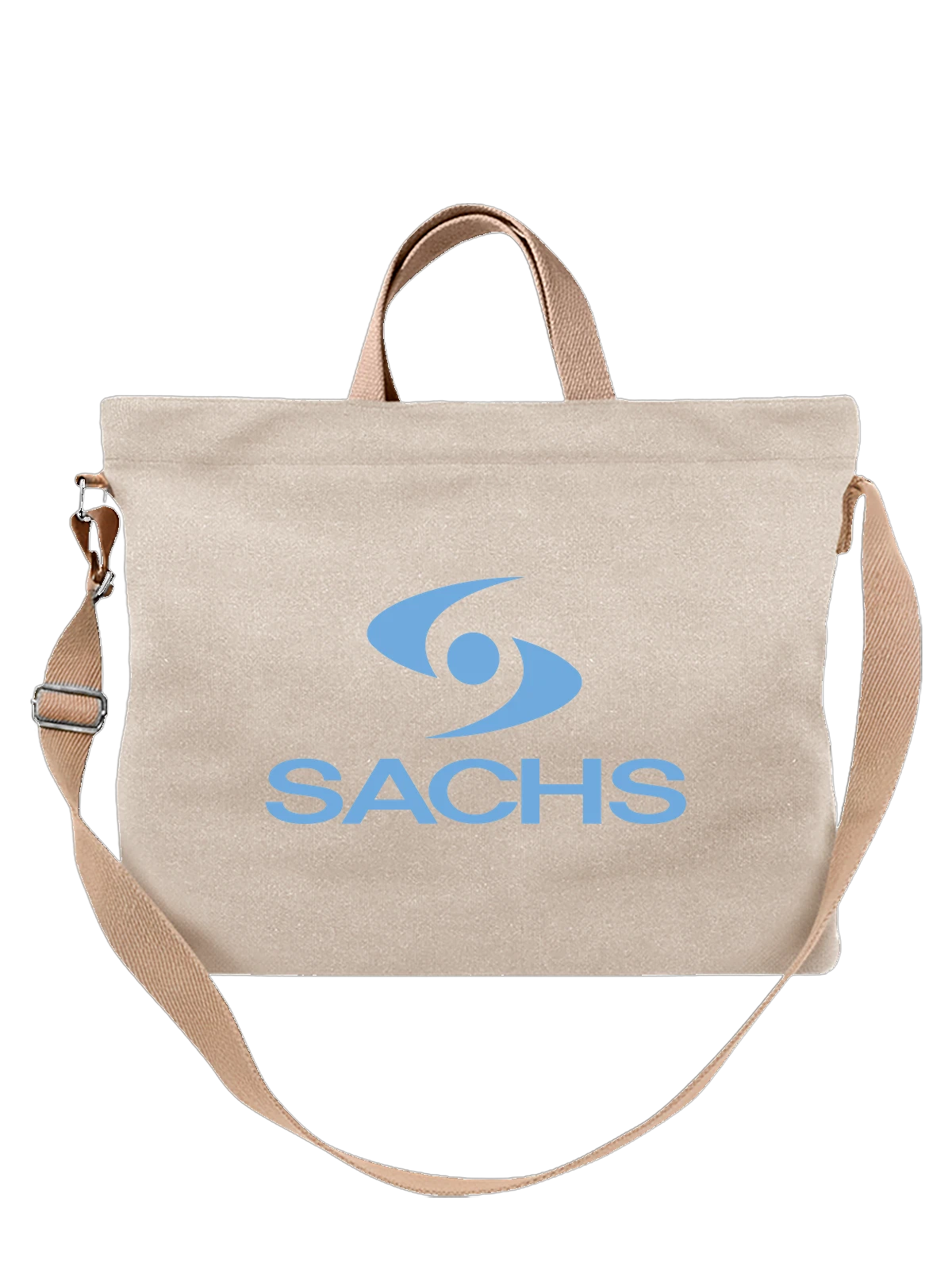 Сумка бежевая с принтом Sachs — футболка для автолюбителя — Бежевая, фото 1