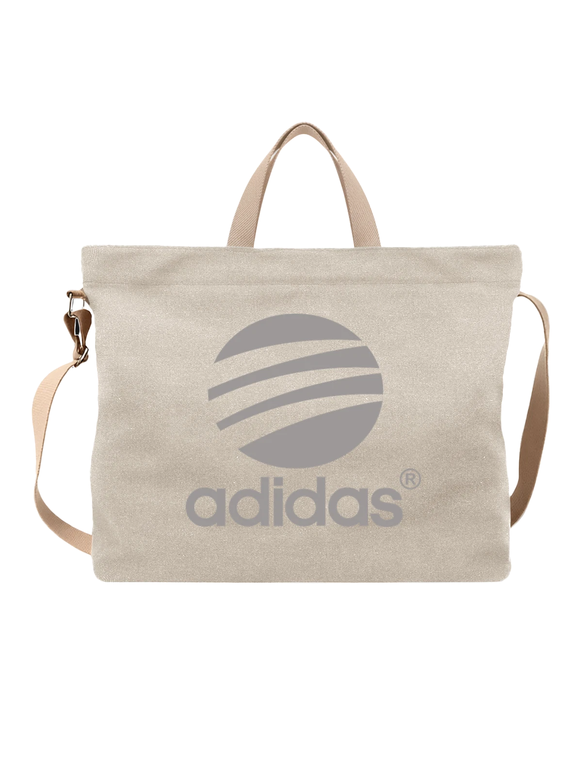 Сумка Adidas белая с принтом — спокойный монохром — Белая, фото 1
