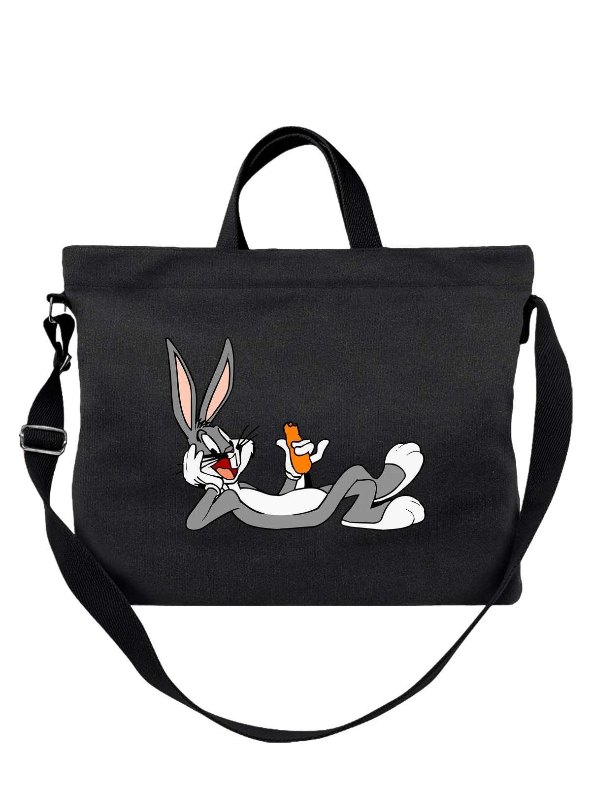 Сумка Заяц Багз Банни чёрная с принтом — Daffy Duck — Чёрная, фото 1