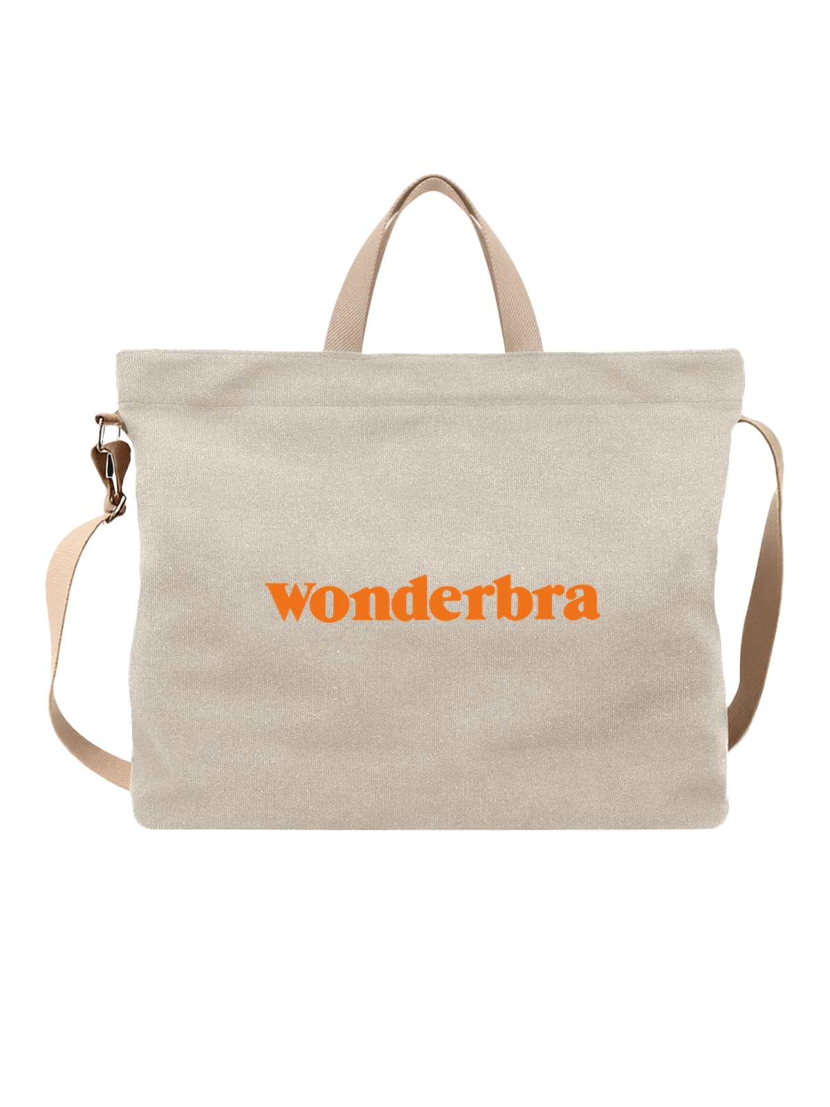 Сумка Wonderbra белая с принтом — современная айдентика — Белая, фото 1