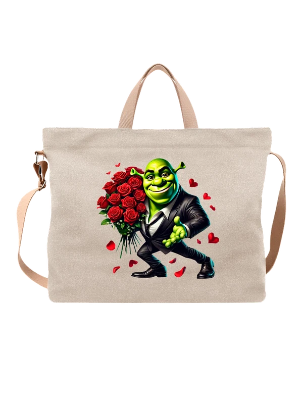 Сумка со Шреком Shrek розами — Белая, фото 1