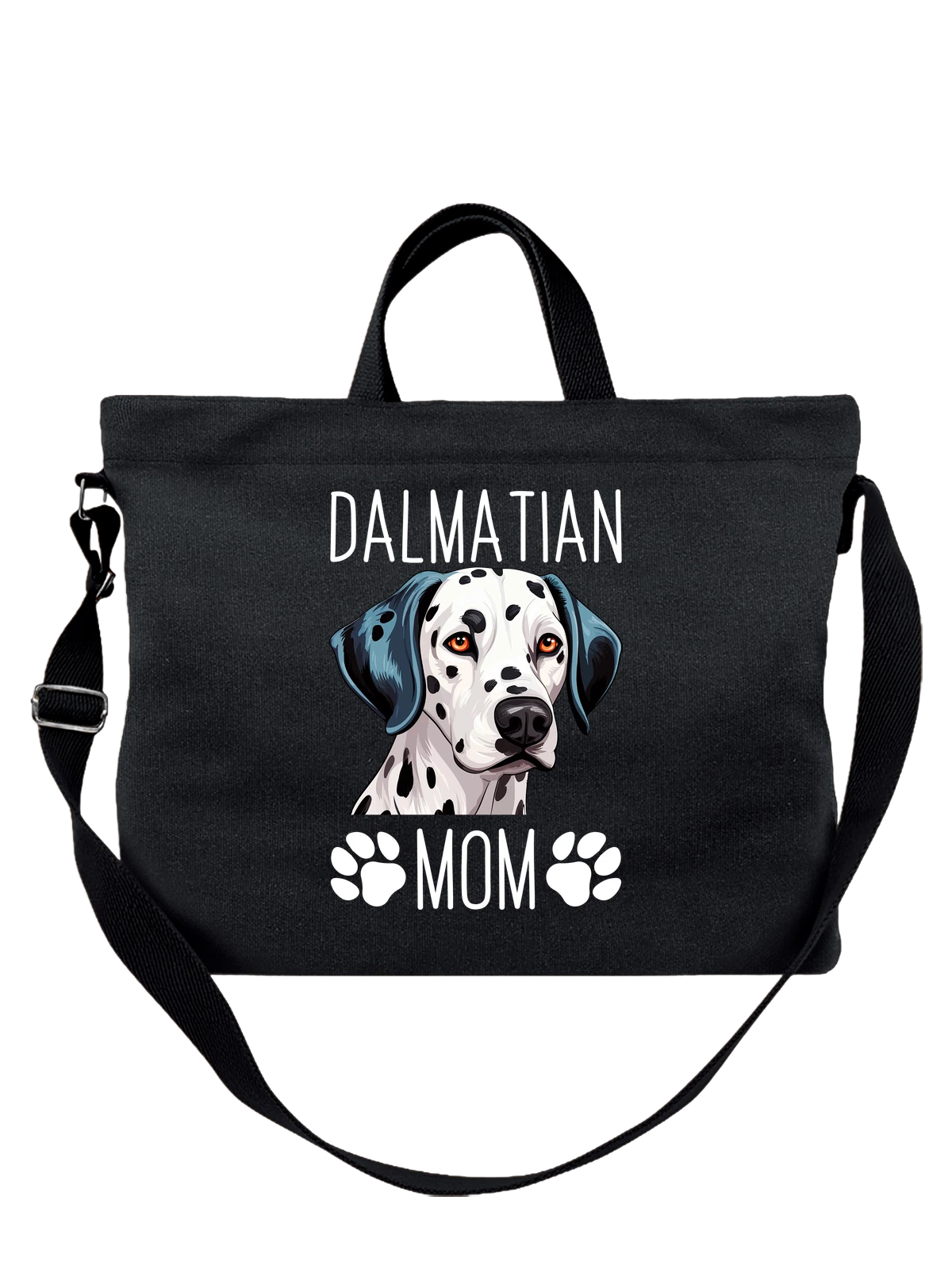 Сумка Далматинец dalmatian mom чёрная с принтом — кинология — Чёрная, фото 1