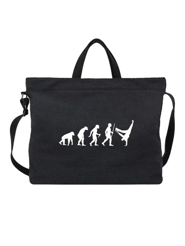 Футболкас эволюцией брейк данса — Чёрная, фото 1