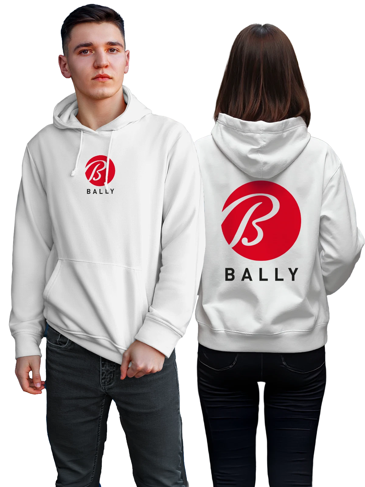 Худи Bally белое с принтом — кожаная обувь и сумки — Белая, фото 1