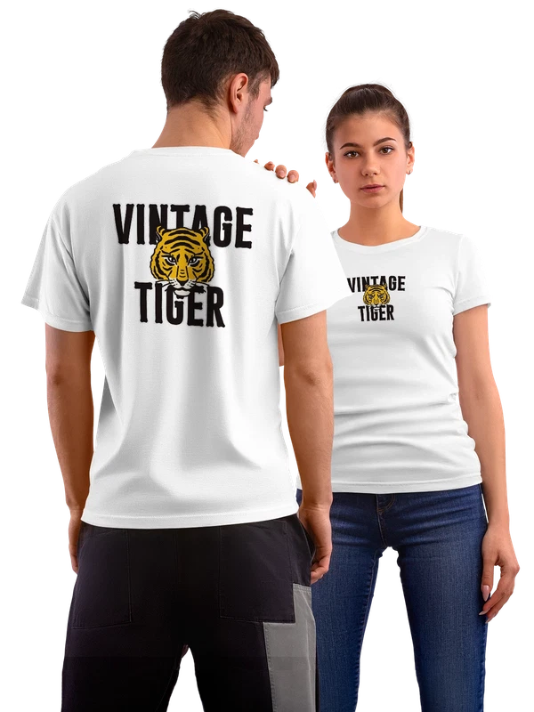 Футболка тигр vintage tiger — Белая, фото 1