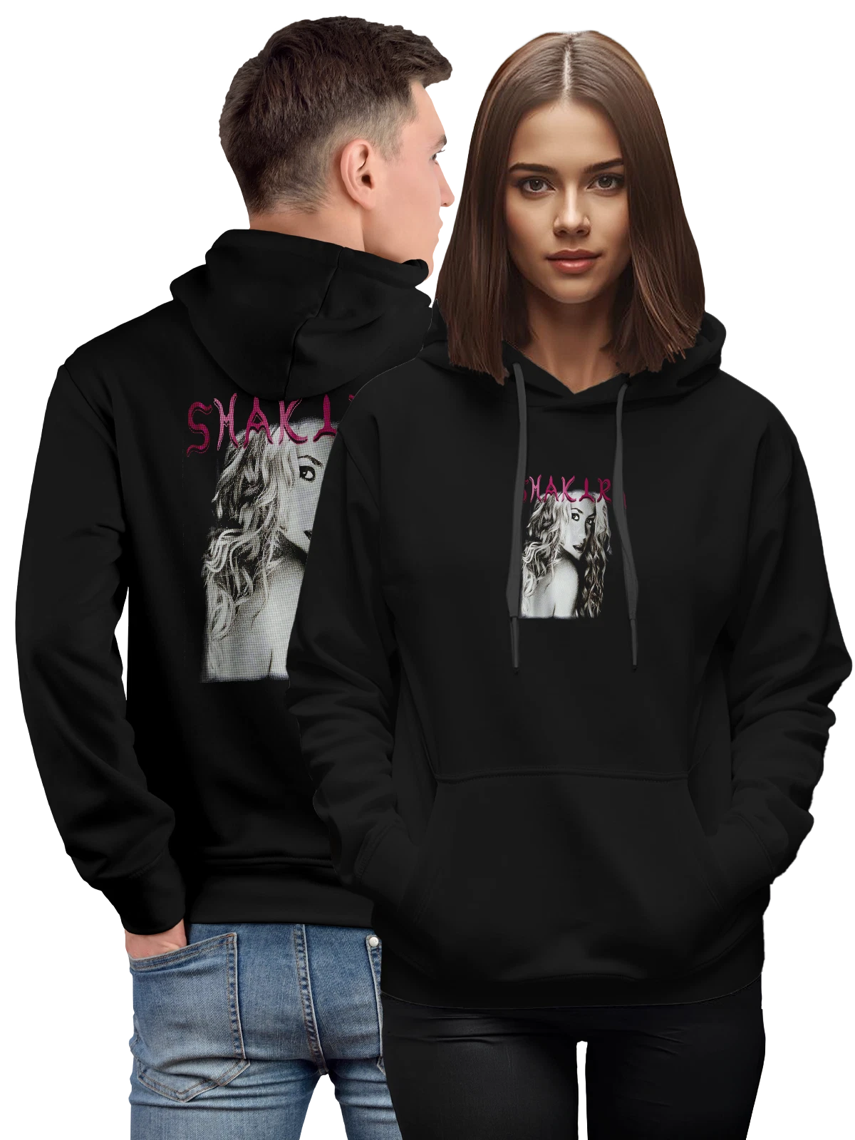 Худи Белая собака с длинной шерстью породы мальтипу чёрное с принтом — домашний питомец — Чёрная, фото 1
