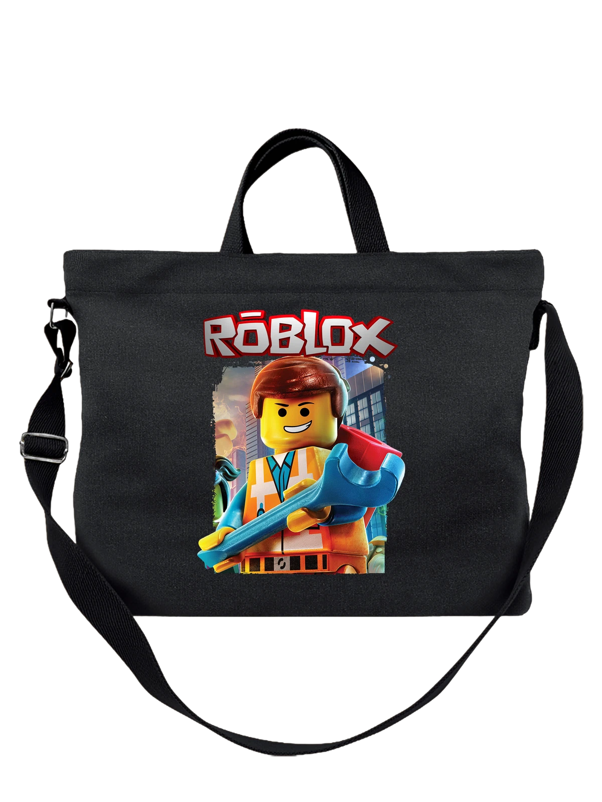 Сумка Roblox чёрная с принтом — геймерский принт — Чёрная, фото 1