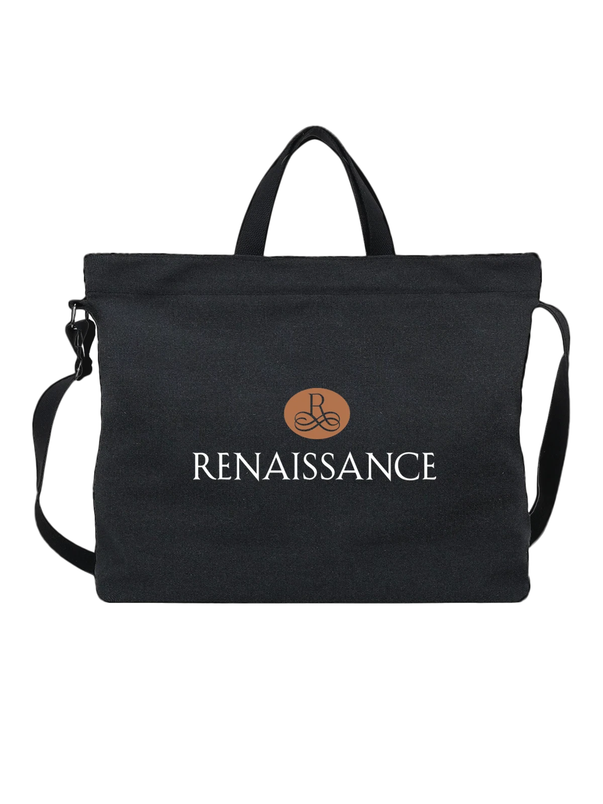 Сумка Renaissance чёрная с принтом — современная айдентика — Чёрная, фото 1