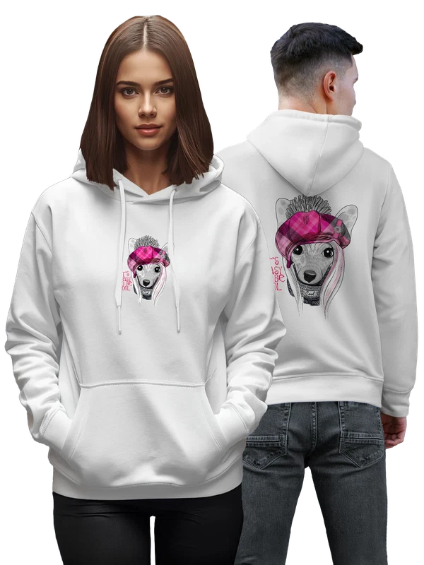 Худи китайская хохлатая собака cool — Белая, фото 1