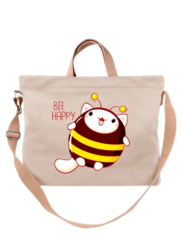 Сумка пчела bee happy — Белая, фото 1