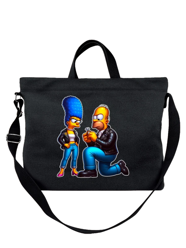 Сумка с Гомером Мардж Симпсонами Simpsons — Чёрная, фото 1