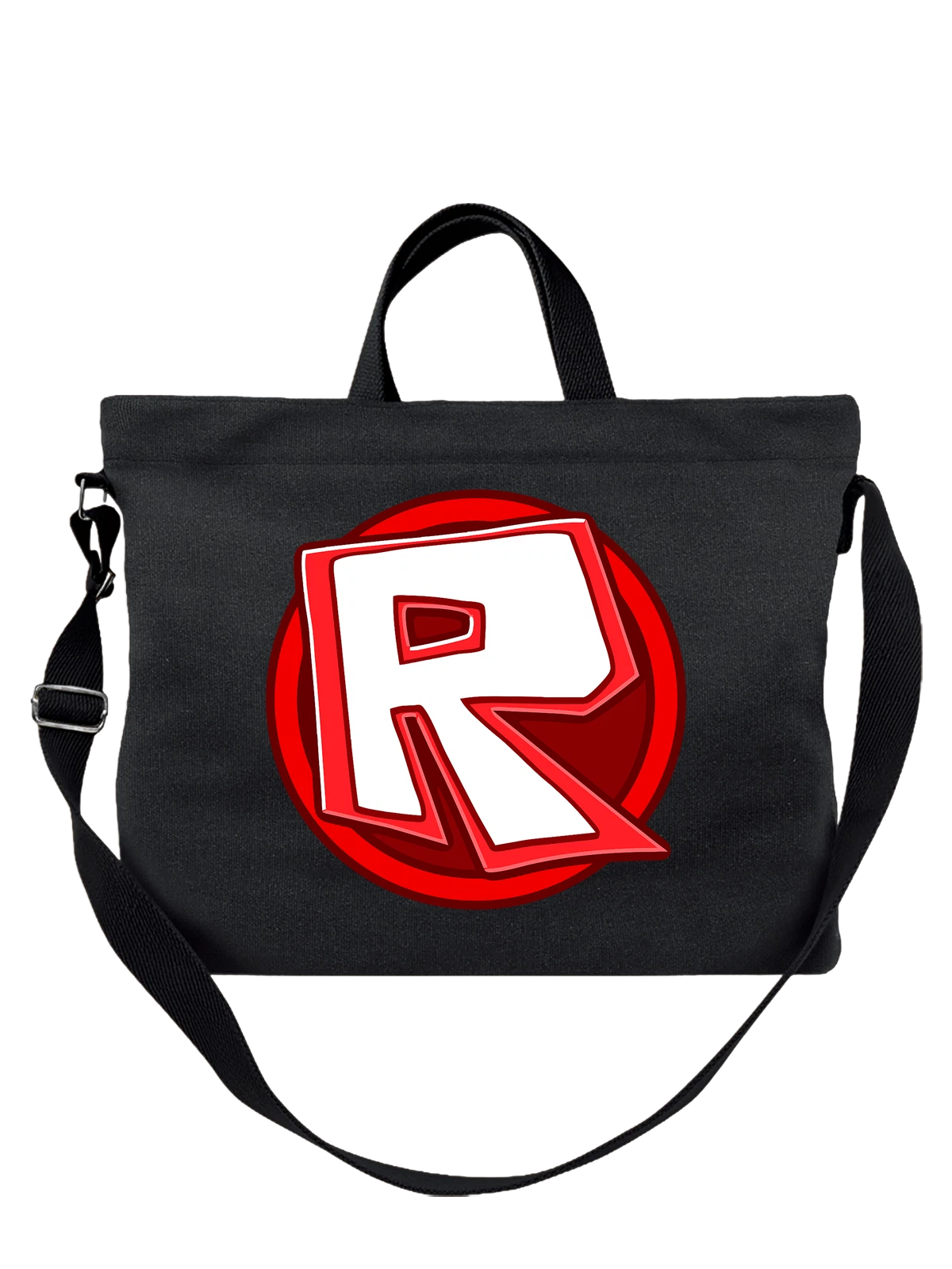 Сумка Роблокс Roblox логотип игры чёрная с принтом — виртуальный мир — Чёрная, фото 1