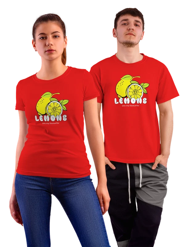 Футболка лимоны lemons — Красная, фото 1