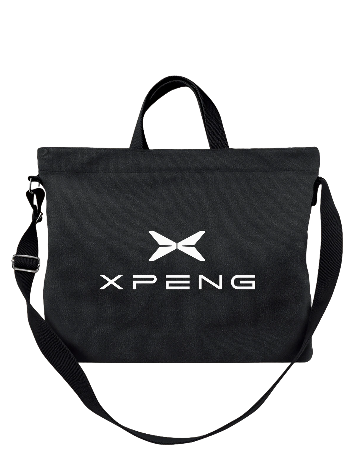 Сумка XPeng чёрная с принтом — технологичный автопром — Чёрная, фото 1