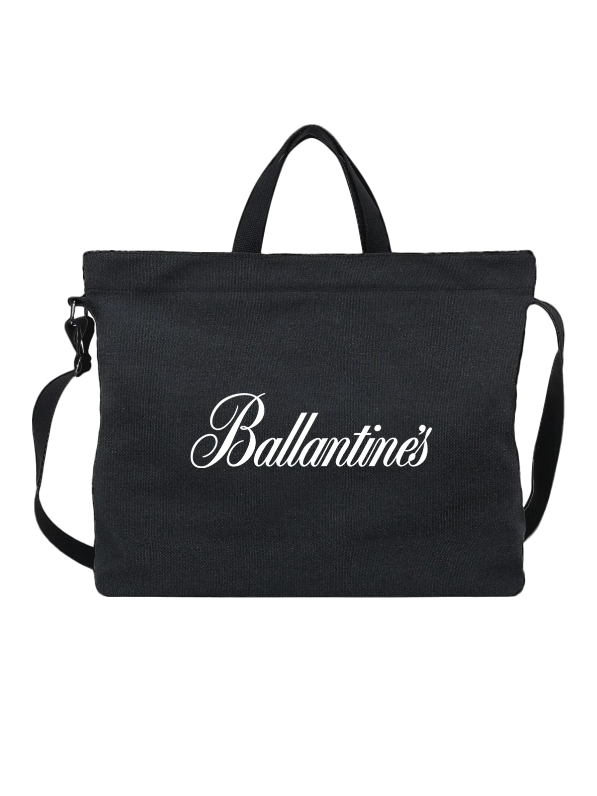 Сумка Ballantines чёрная с принтом — историческая винокурня — Чёрная, фото 1