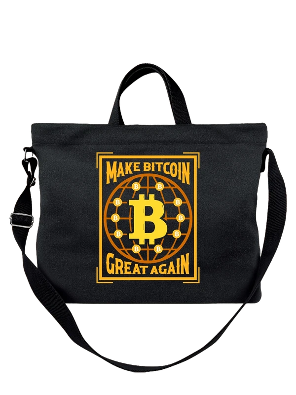 Сумка с биткоином make bitcoin — Чёрная, фото 1