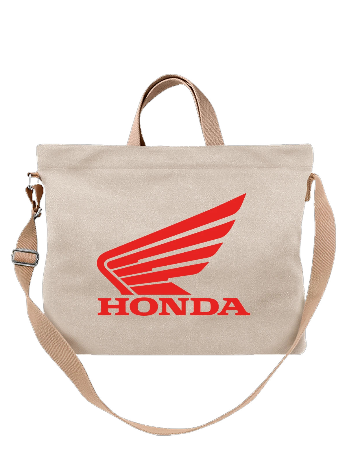 Сумка Honda белая с принтом — скорость и свобода — Белая, фото 1