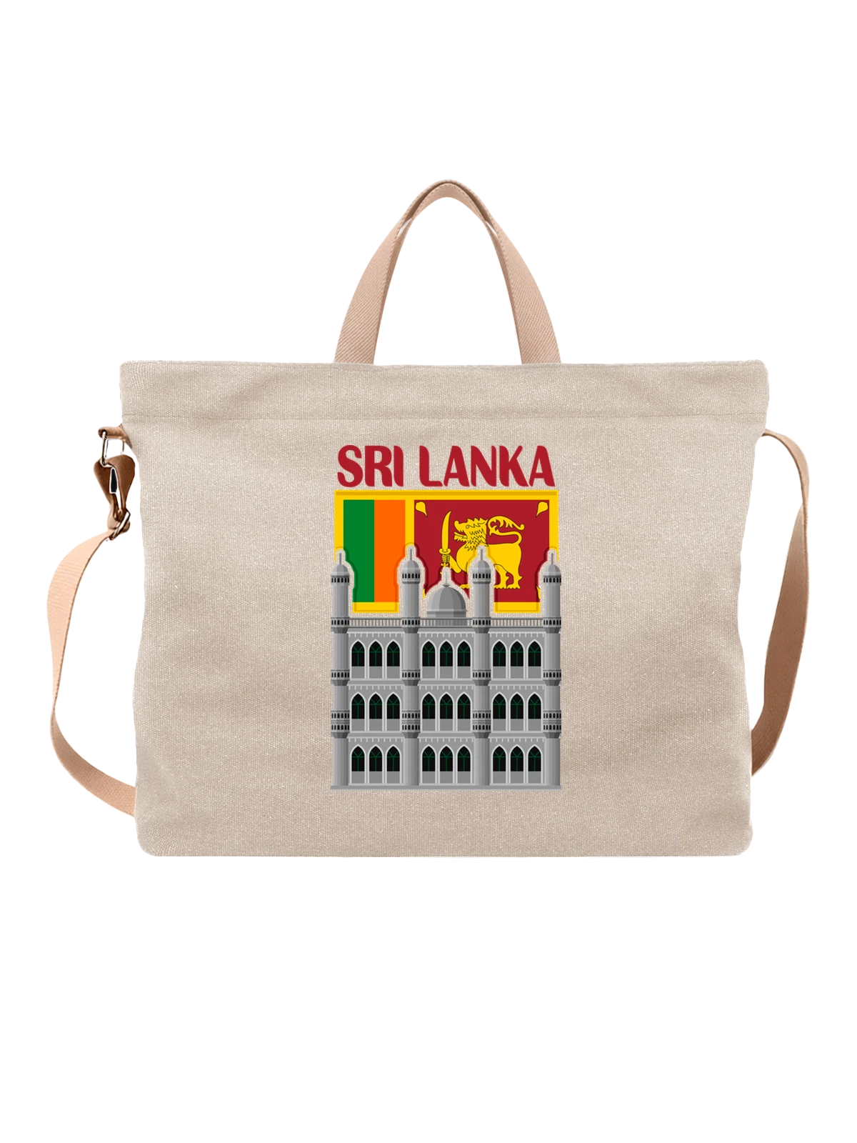 Сумка с флагом Шри Ланки Sri Lanka белая с принтом — национальная символика — Белая, фото 1