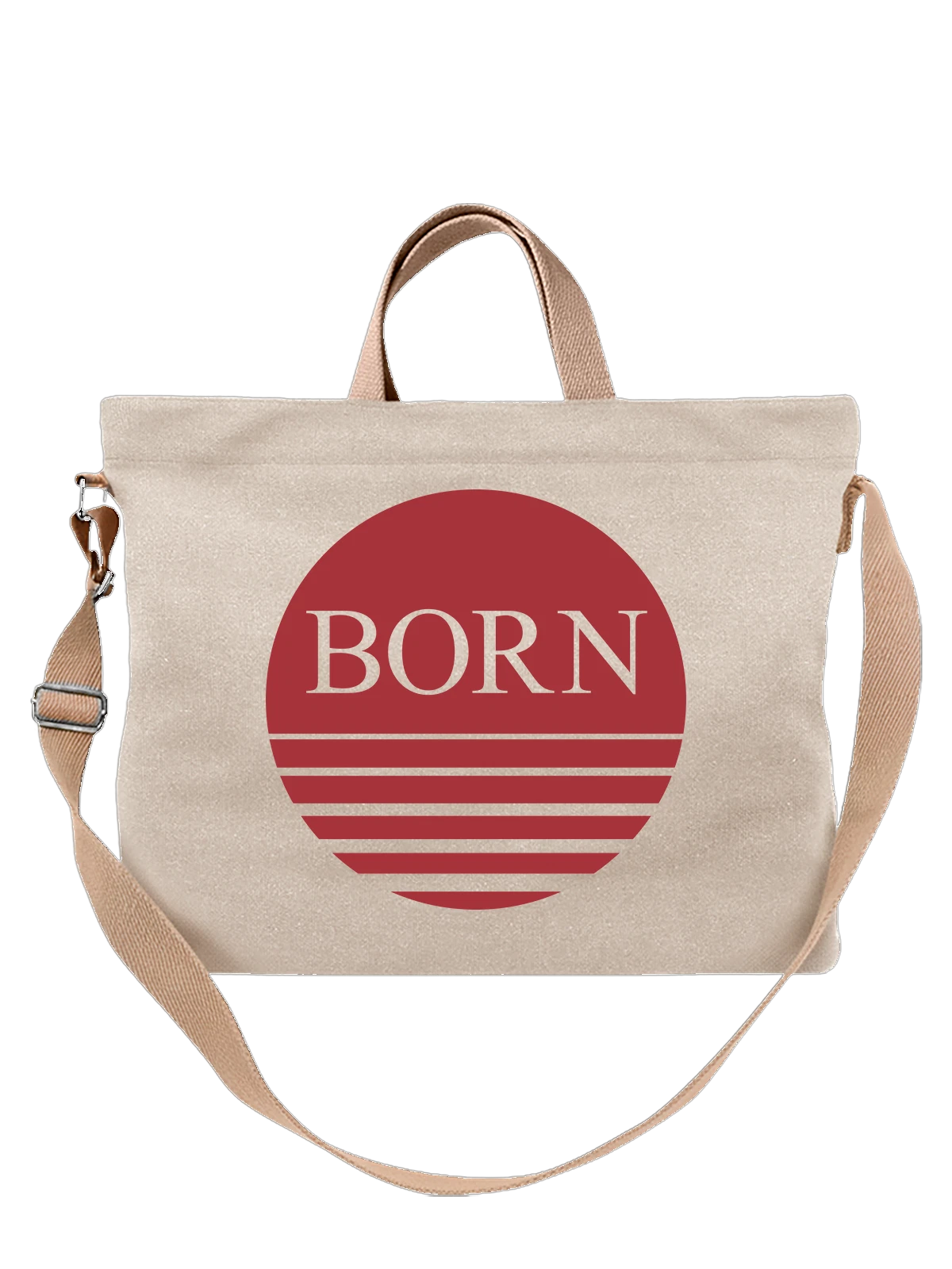 Сумка Born белая с принтом — современная айдентика — Белая, фото 1
