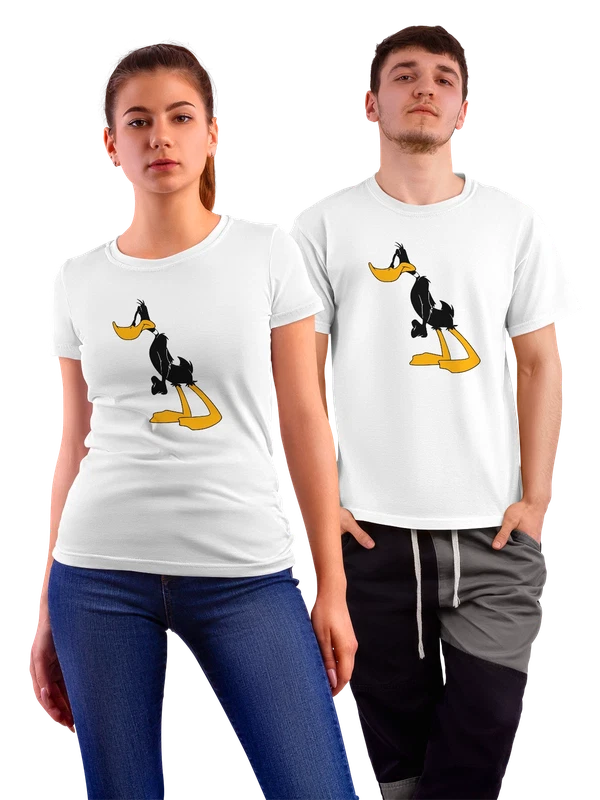 Футболка даффи дак daffy duck утка — Белая, фото 1