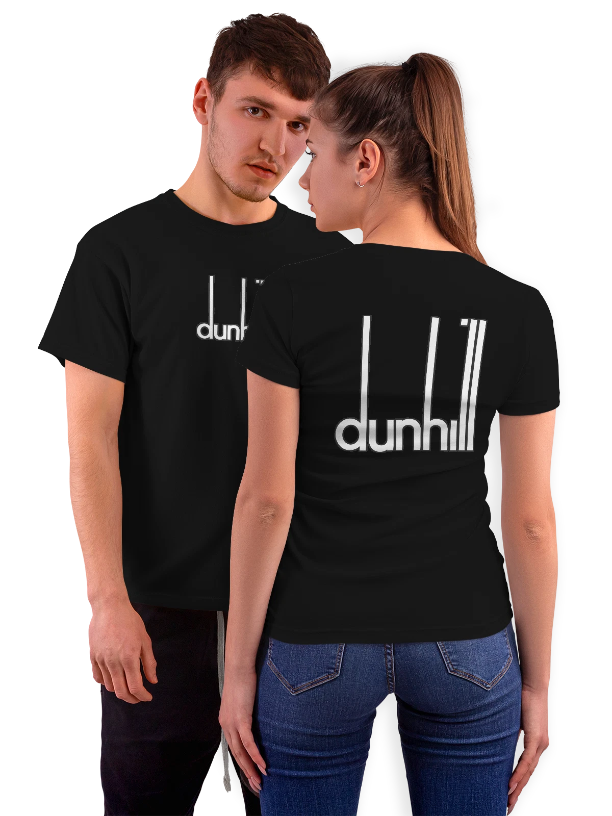 Футболка Dunhill чёрная с принтом на спине — парфюмерия и зажигалки — Чёрная, фото 1